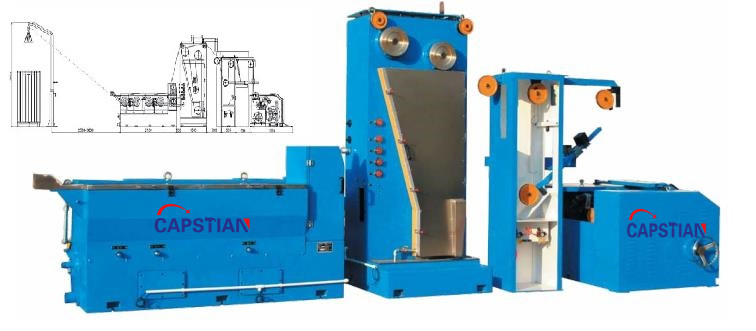 Intermediate Wire Drawing Machine with Annealer from capstian tech