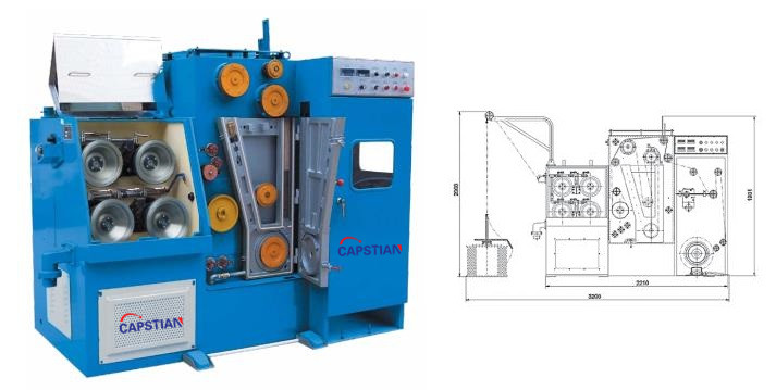 fine wire drawing machine from capstian